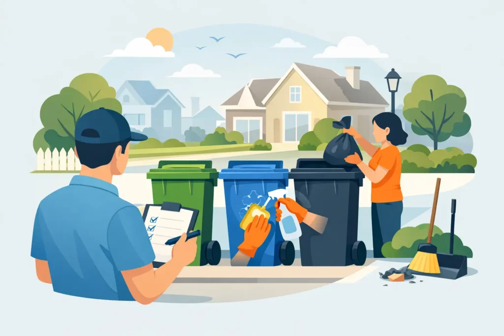 HOA Trash Bin Maintenance Residents Notice