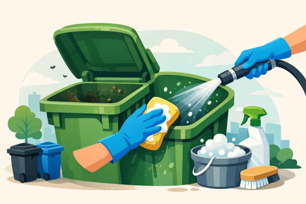 How to Clean Garbage Cans After Pickup